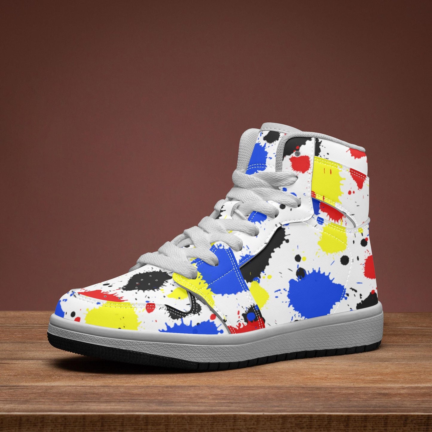 Paint Drip Kids High-top Shoes