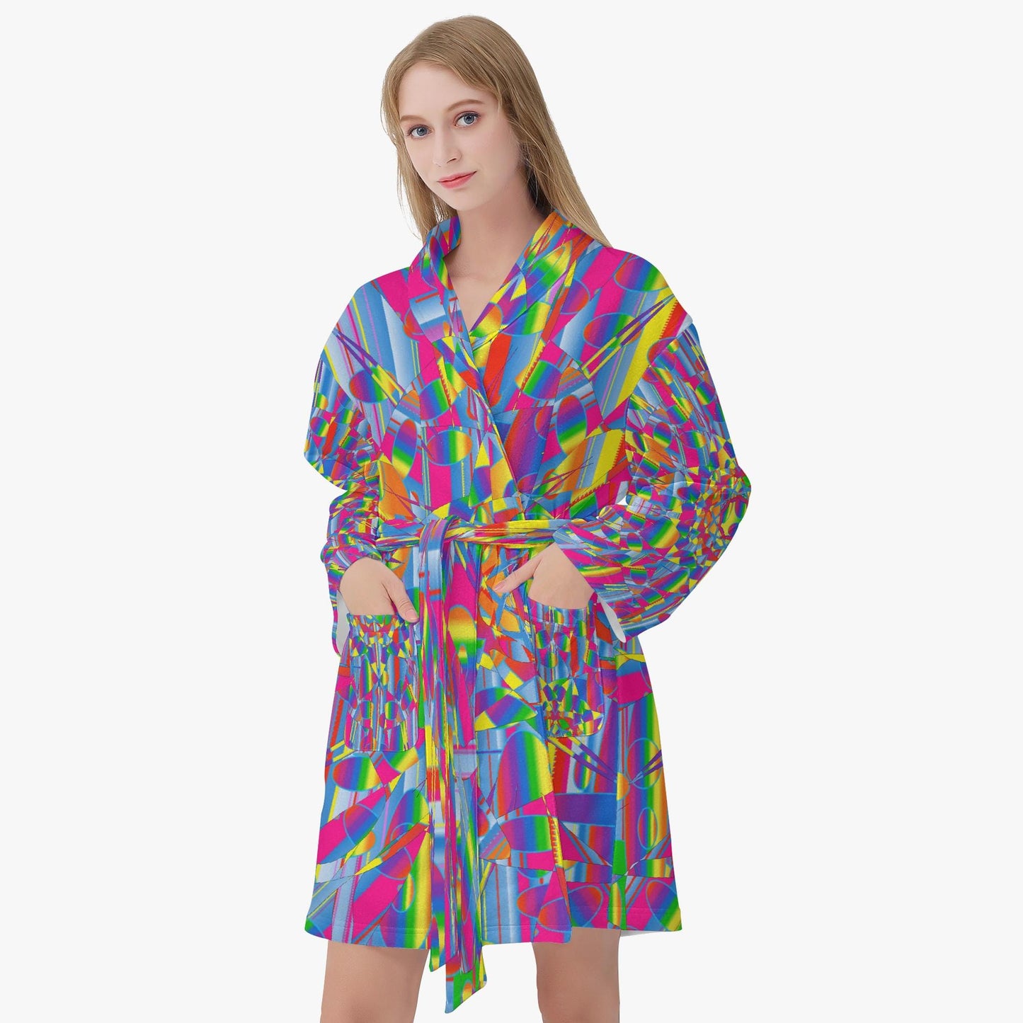Dançing Colors Women's Loose-fitting Bathrobe