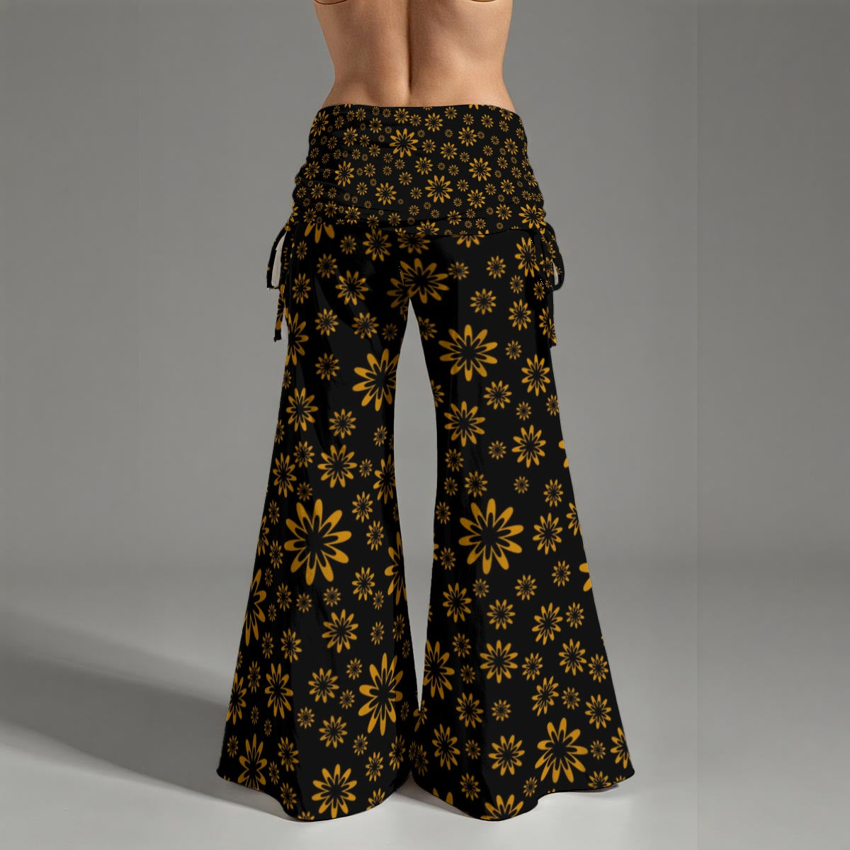 Boomtiyah All-Over Print Women's High Waist Wide Leg Pants
