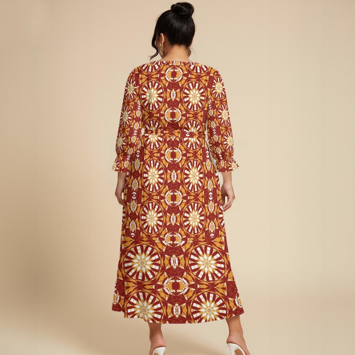 Tribal All-Over Print Women’s Maxi Dress|Plus Size