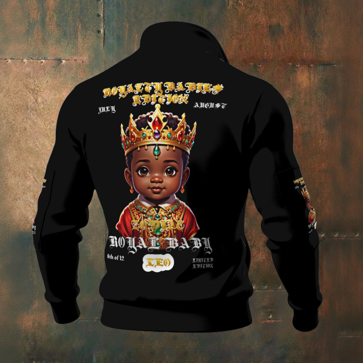 ZODIAC- LEO ROYALTY BABIES EDITION All-Over Print Men's Thick Knit Fleece Jacket