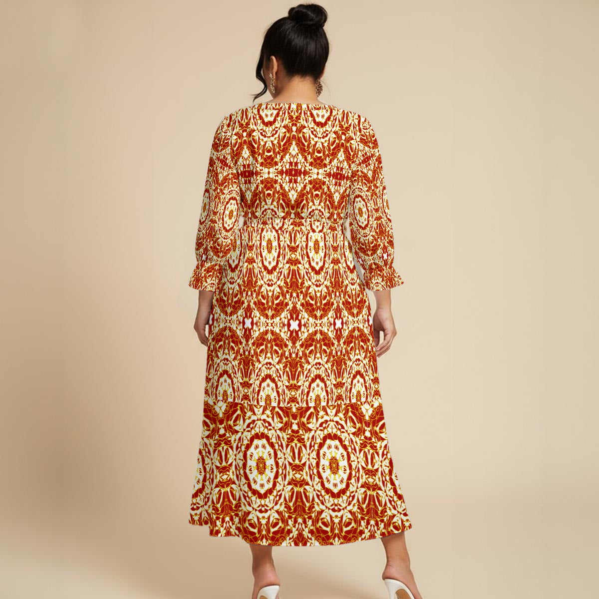 Tribal All-Over Print Women’s Maxi Dress|Plus Size