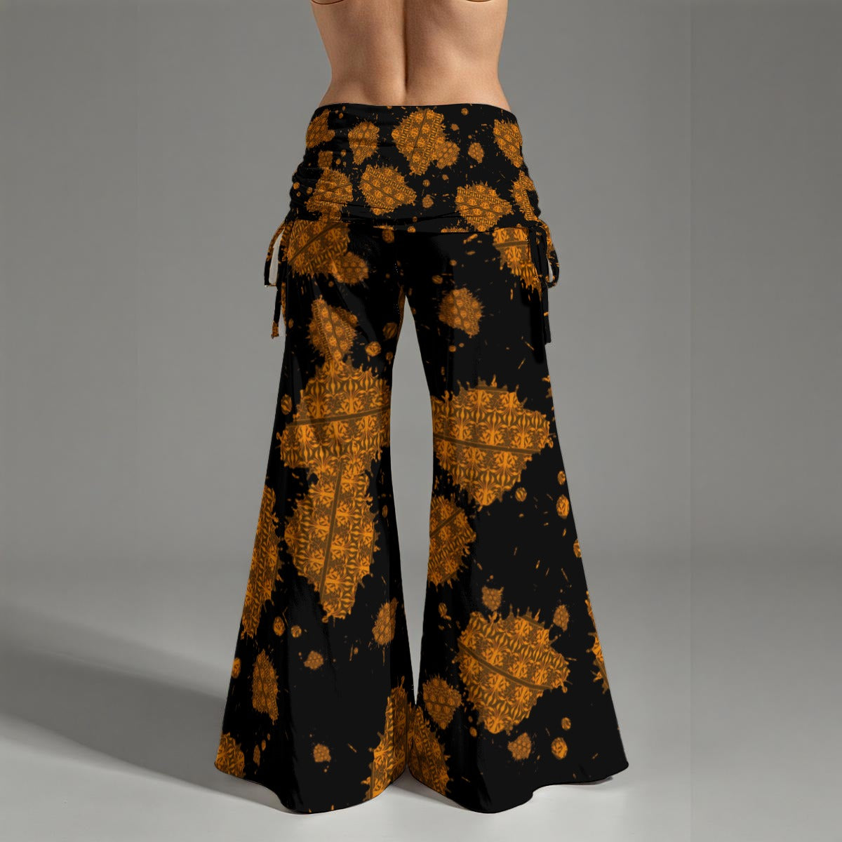 Rock Meteors All-Over Print Women's High Waist Wide Leg Pants