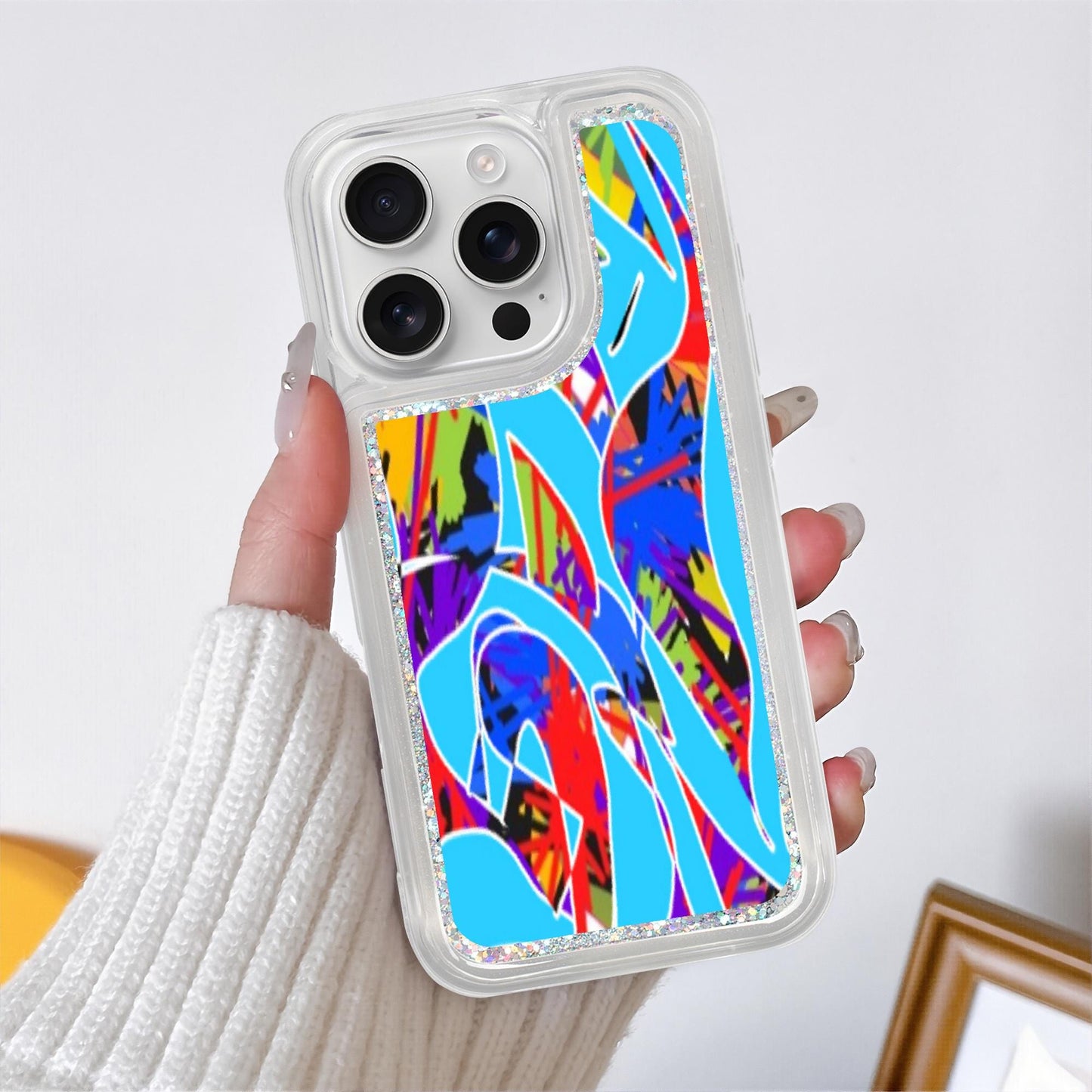 Blue FLOAT Abstract iPhone 16 Series Liquid Clear Cases