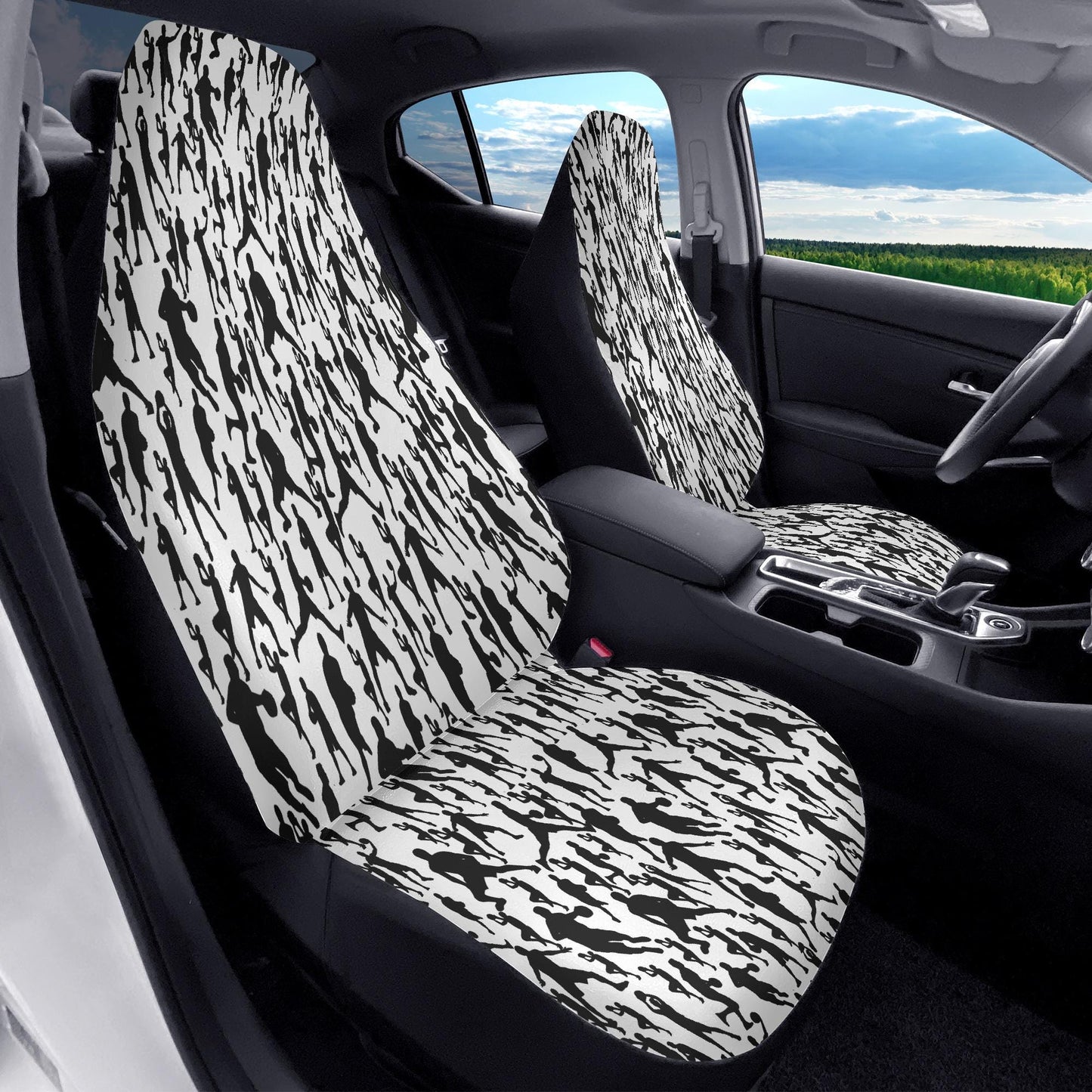 B-Ball Moves Microfiber Car Seat Covers - 2Pcs