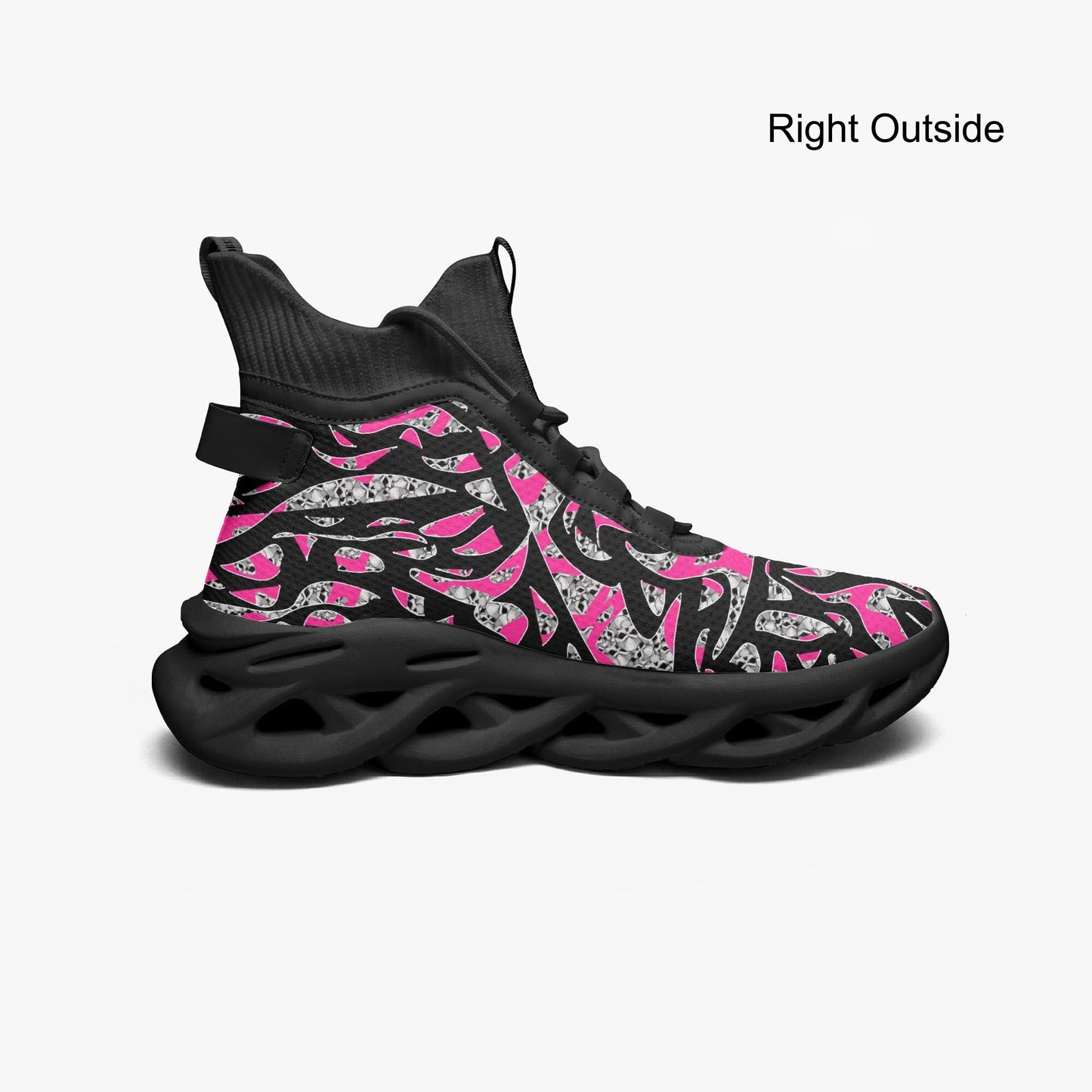 Skullfetti High-top Bounce Mesh Knit Sneakers