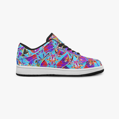 Color Bound In Blue Dunk Stylish Low-Top Leather Sneakers