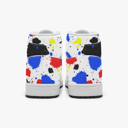 Paint Drip Kids High-top Shoes