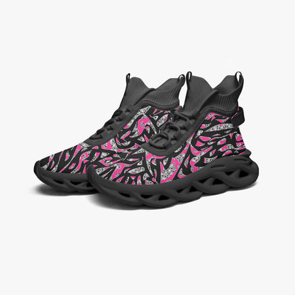 Skullfetti High-top Bounce Mesh Knit Sneakers