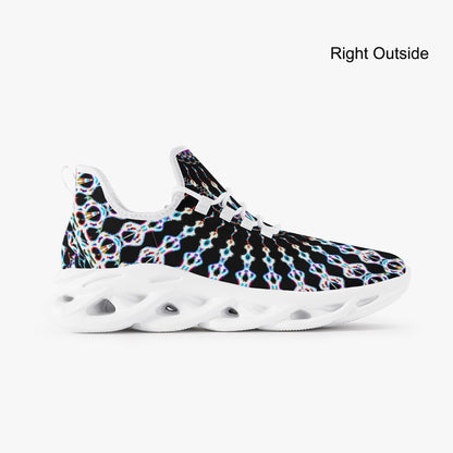 Web Wave Bounce Mesh Knit Sneakers - White