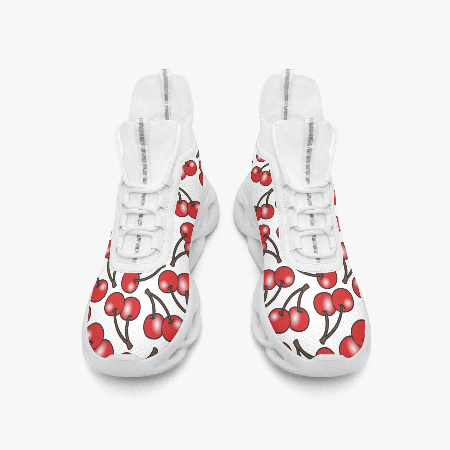 Cherry Blossom High-top Bounce Mesh Knit Sneakers