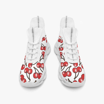Cherry Blossom High-top Bounce Mesh Knit Sneakers