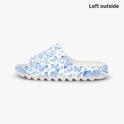 Blue Butterflies In White Slides