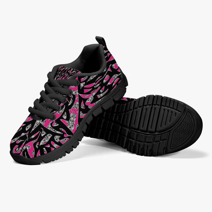 Skullfetti Kids Lightweight Mesh Sneakers - Black