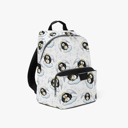 Penguin Angel Zipper-up Leather Backpack