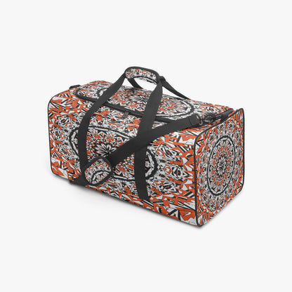 Flower Bloom In Orange Duffel Bag