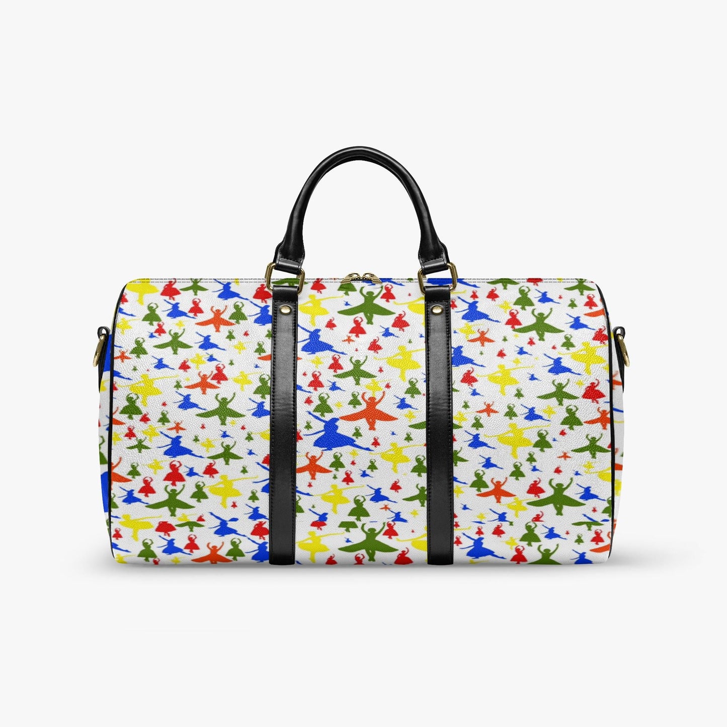 Colorful Ballerina Travel Duffle Bag