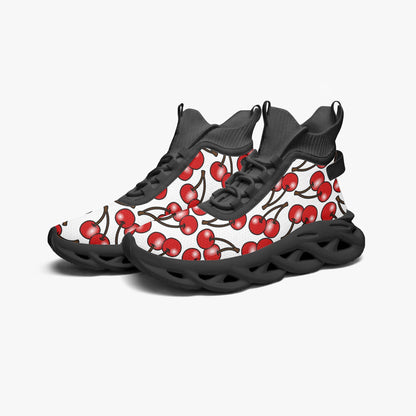 Cherry Blossom High-top Bounce Mesh Knit Sneakers