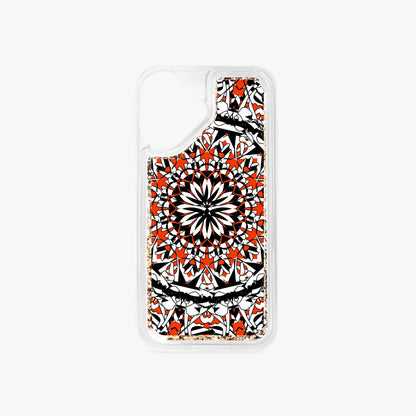 Flower Bloom In Orange iPhone 16 Series Liquid Clear Cases