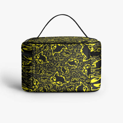 Black Yellow Mellow Travel Makeup Bag