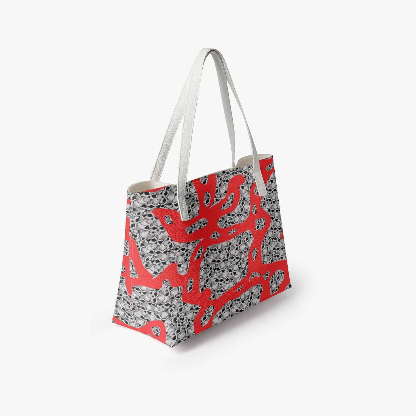 Skulls In Red Shoulder Tote Bag