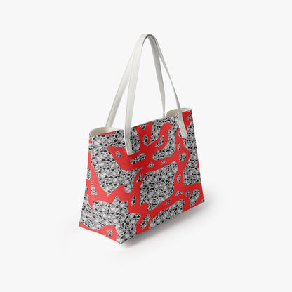 Skulls In Red Shoulder Tote Bag