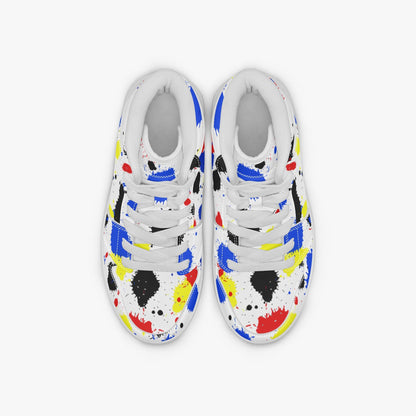 Paint Drip Kids High-top Shoes