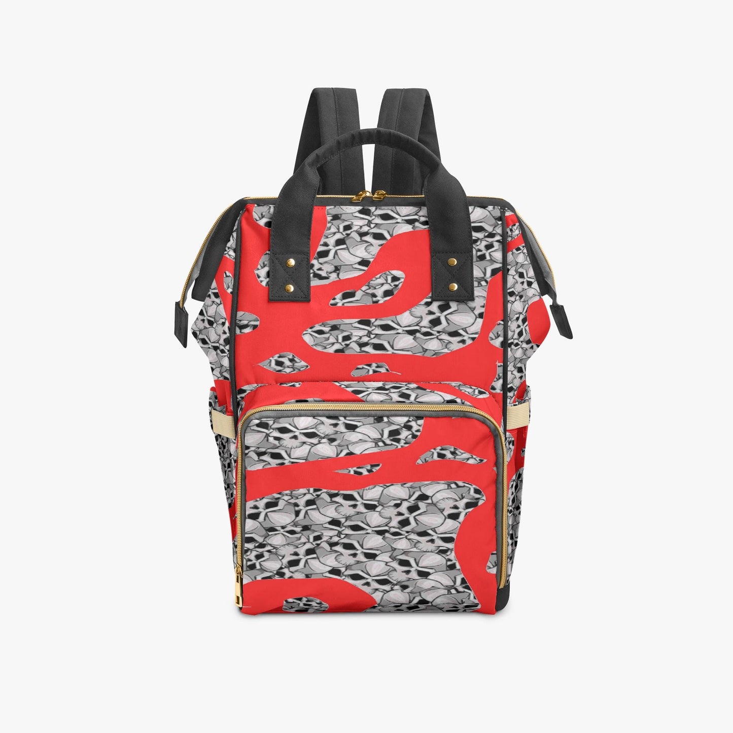 Skulls In Red Baby Momaz Diaper Backpack