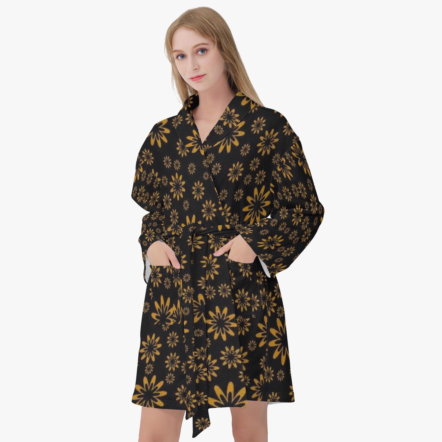 Flower Boomtelyah Women's Loose-fitting Bathrobe