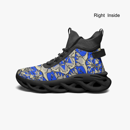 Blue Breeze High-top Bounce Mesh Knit Sneakers