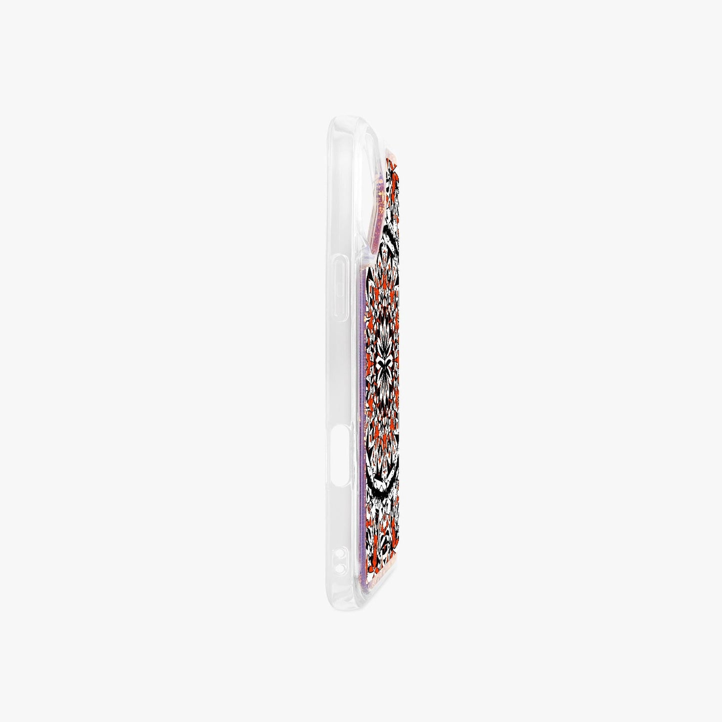 Flower Bloom In Orange iPhone 16 Series Liquid Clear Cases