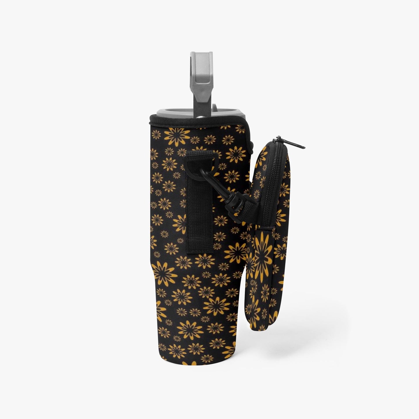 Flower Boomtelyah Tumbler Sleeve with Phone Holder
