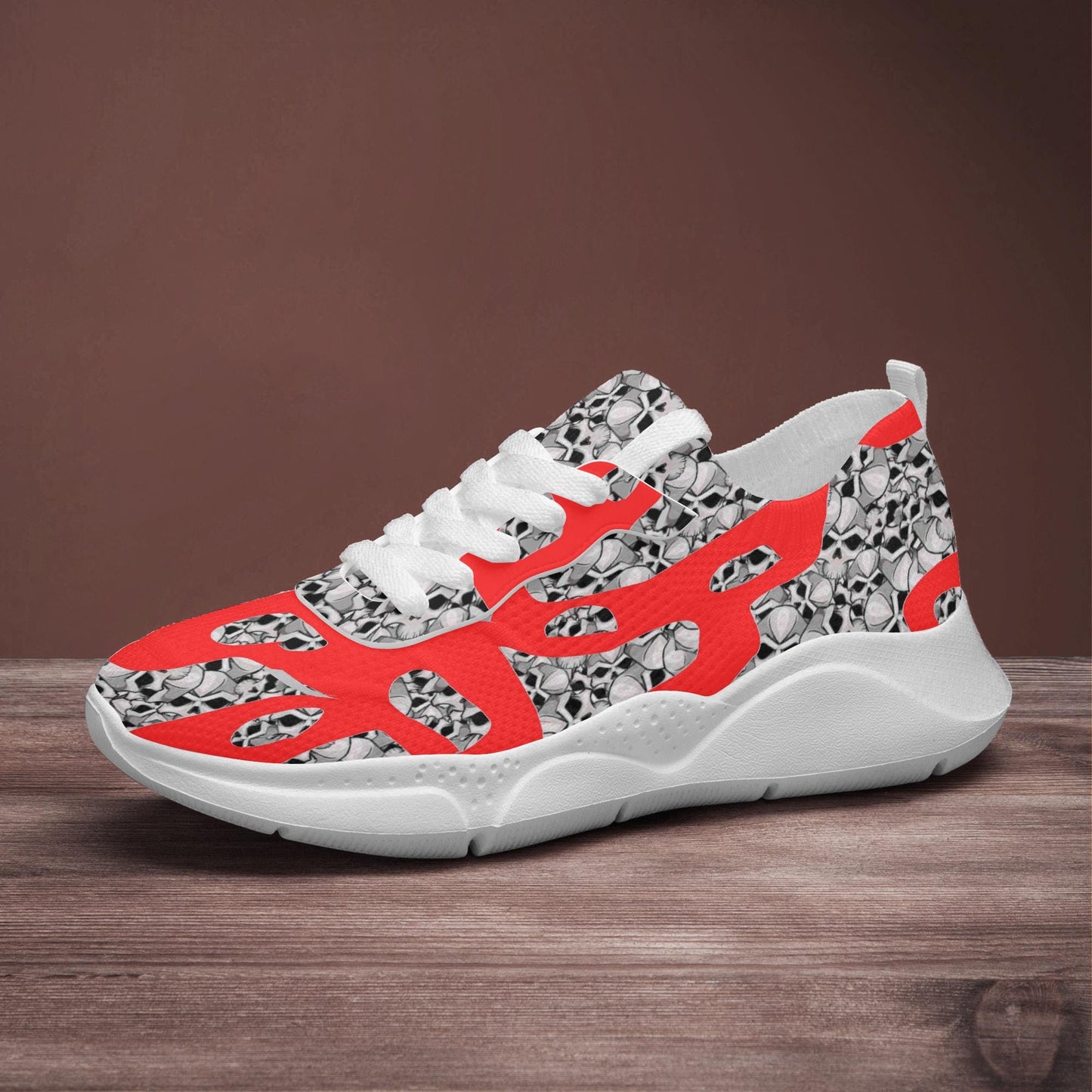 Skulls In Red Women's Running Shoes