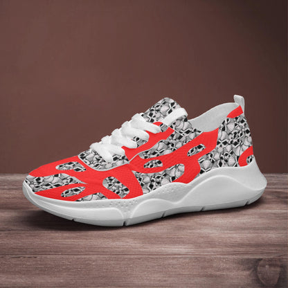Skulls In Red Women's Running Shoes