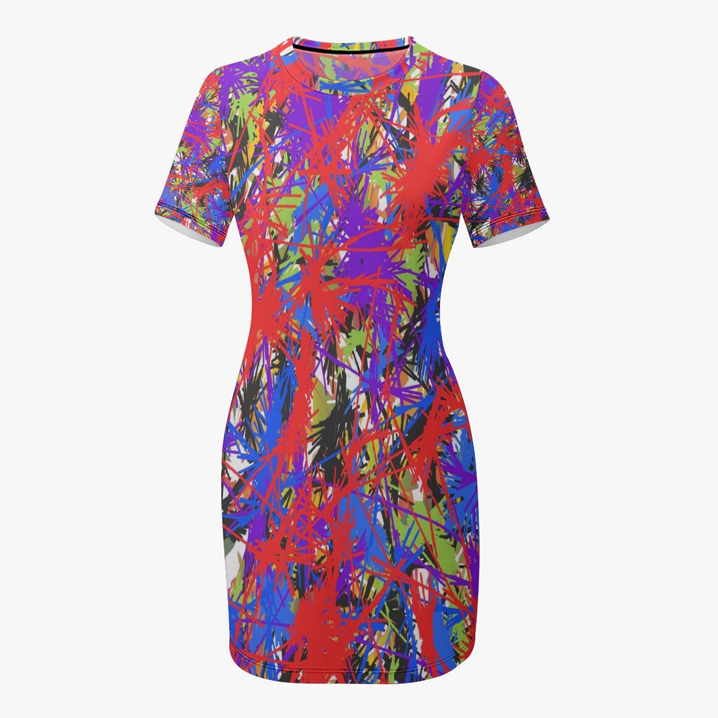 Splash Out Slim-fit Short-sleeved Dress