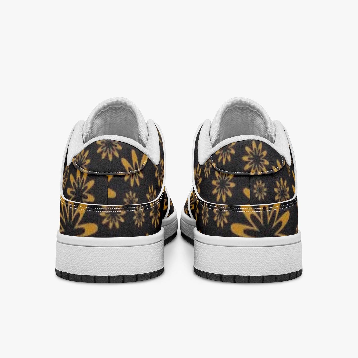 Flower Boomtelyah Dunk Stylish Low-Top Leather Sneakers