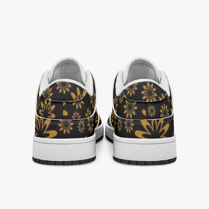Flower Boomtelyah Dunk Stylish Low-Top Leather Sneakers