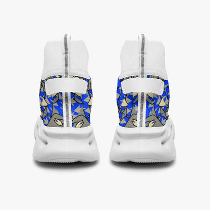 Blue Breeze High-top Bounce Mesh Knit Sneakers