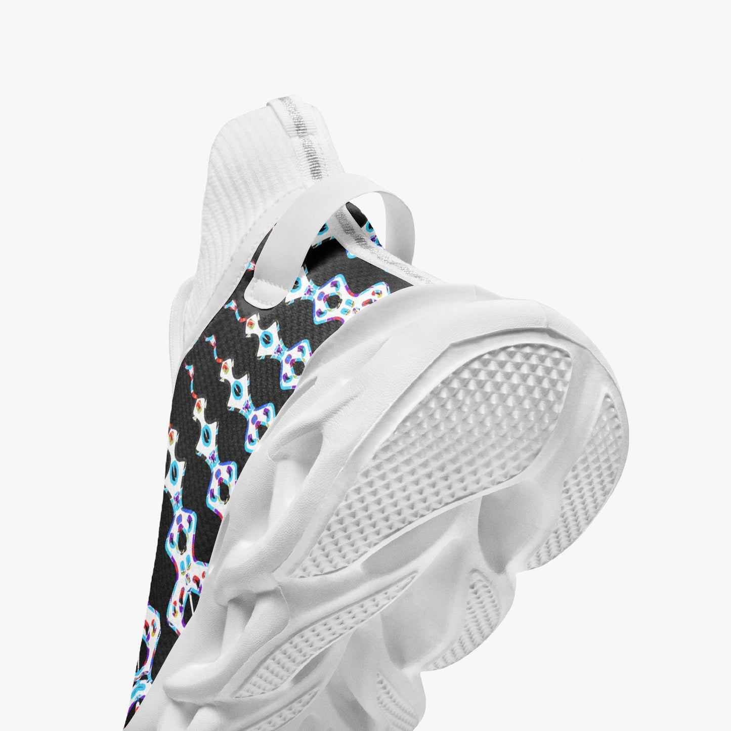 Web Wave High-top Bounce Mesh Knit Sneakers