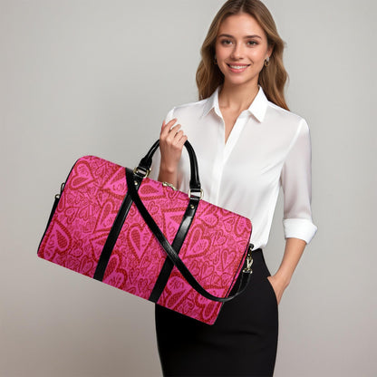 Hearts Of Love Travel Duffle Bag