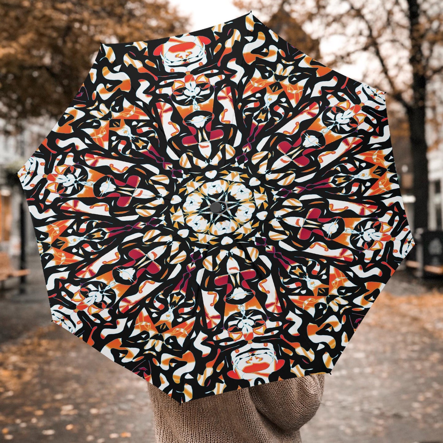 Heavenly Love Automatic Folding Umbrella