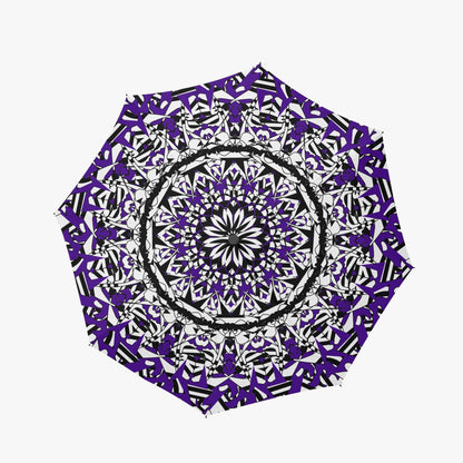 Flower Bloom In Purple Automatic Folding Umbrella