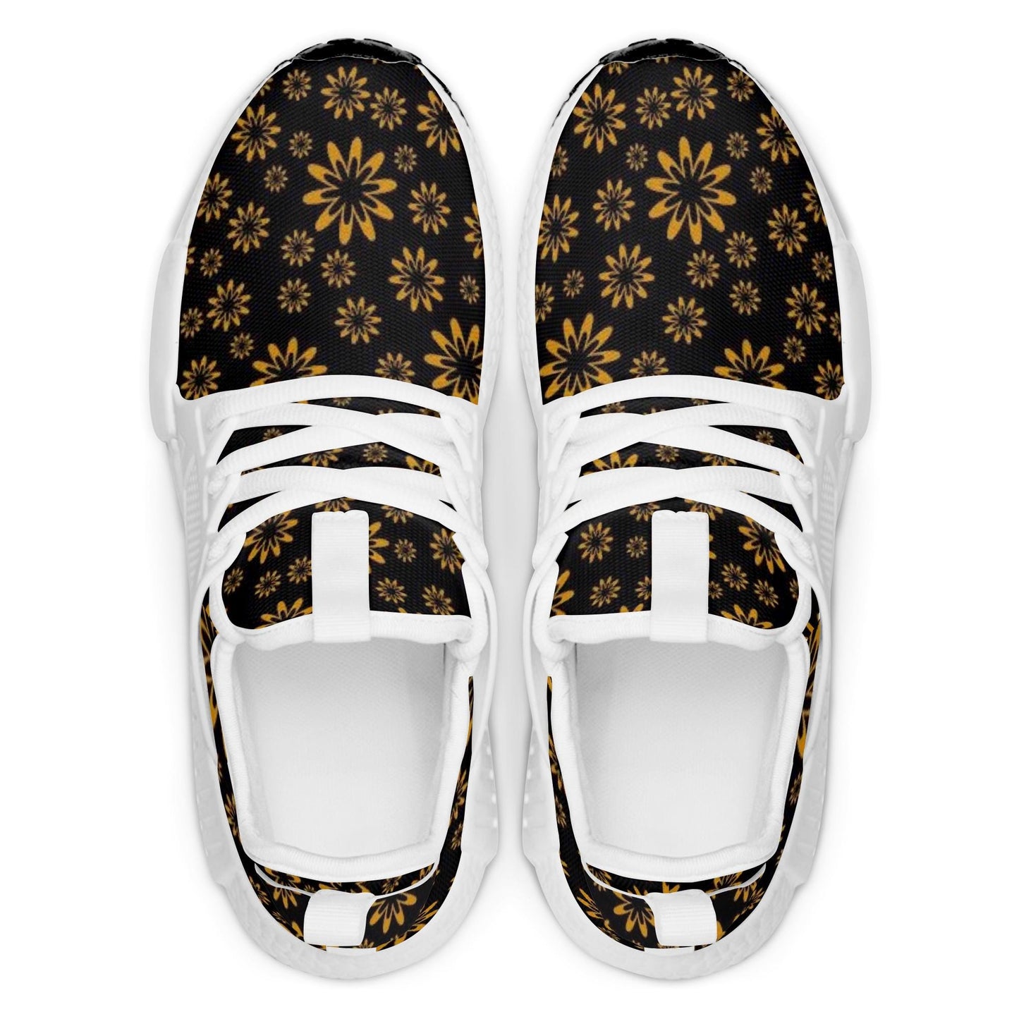 Flower Boomtelyah Lightweight Athletic Sneakers - Backstay Printable