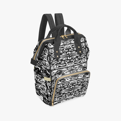 Flower Bloom In Black Baby Momaz Diaper Backpack