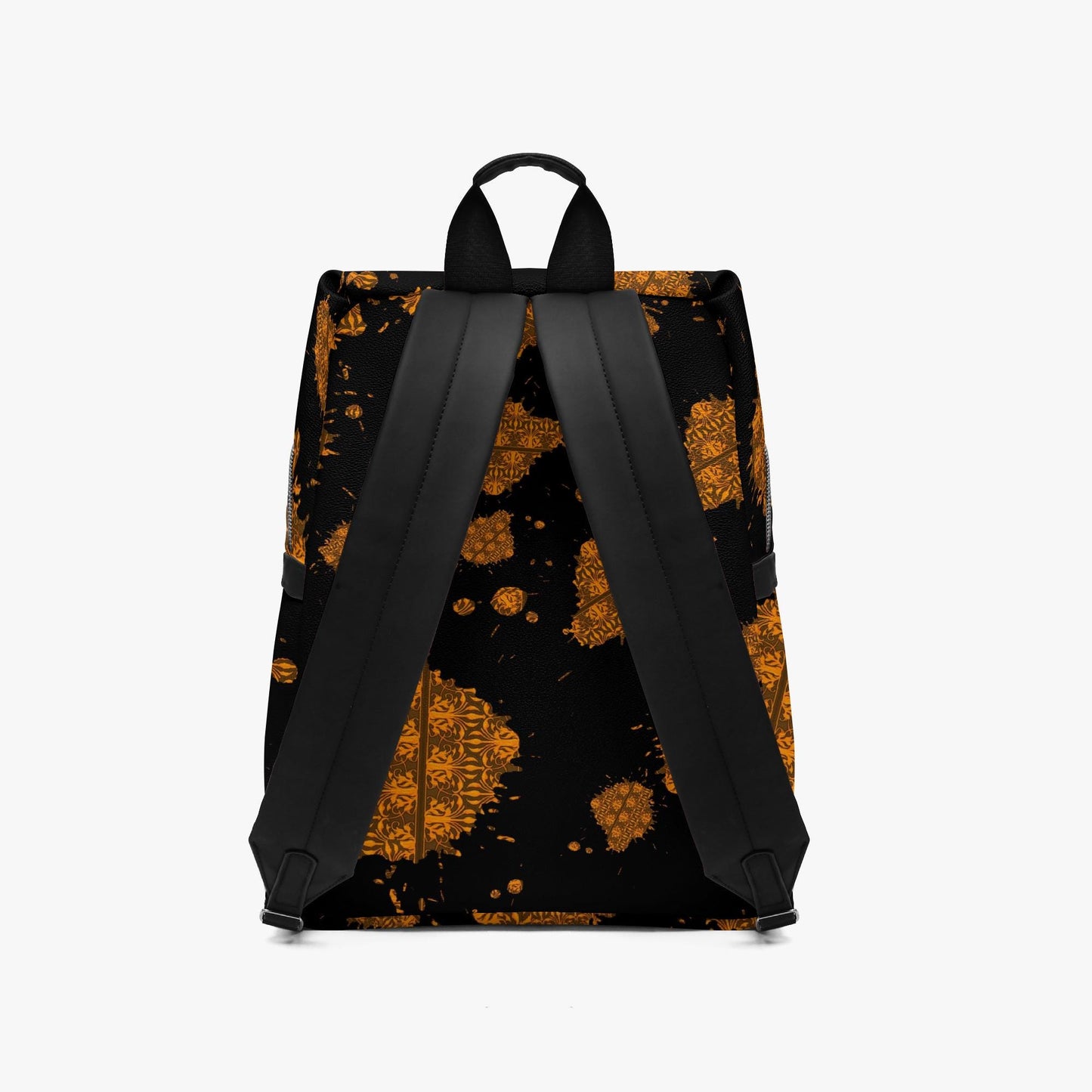 Rock Meteor Zipper-up Leather Backpack