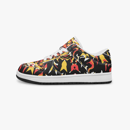 Grace Blossom Dunk Stylish Low-Top Leather Sneakers