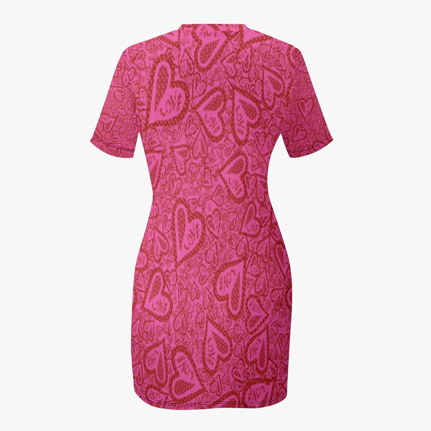 Hearts Of Love Slim-fit Short-sleeved Dress