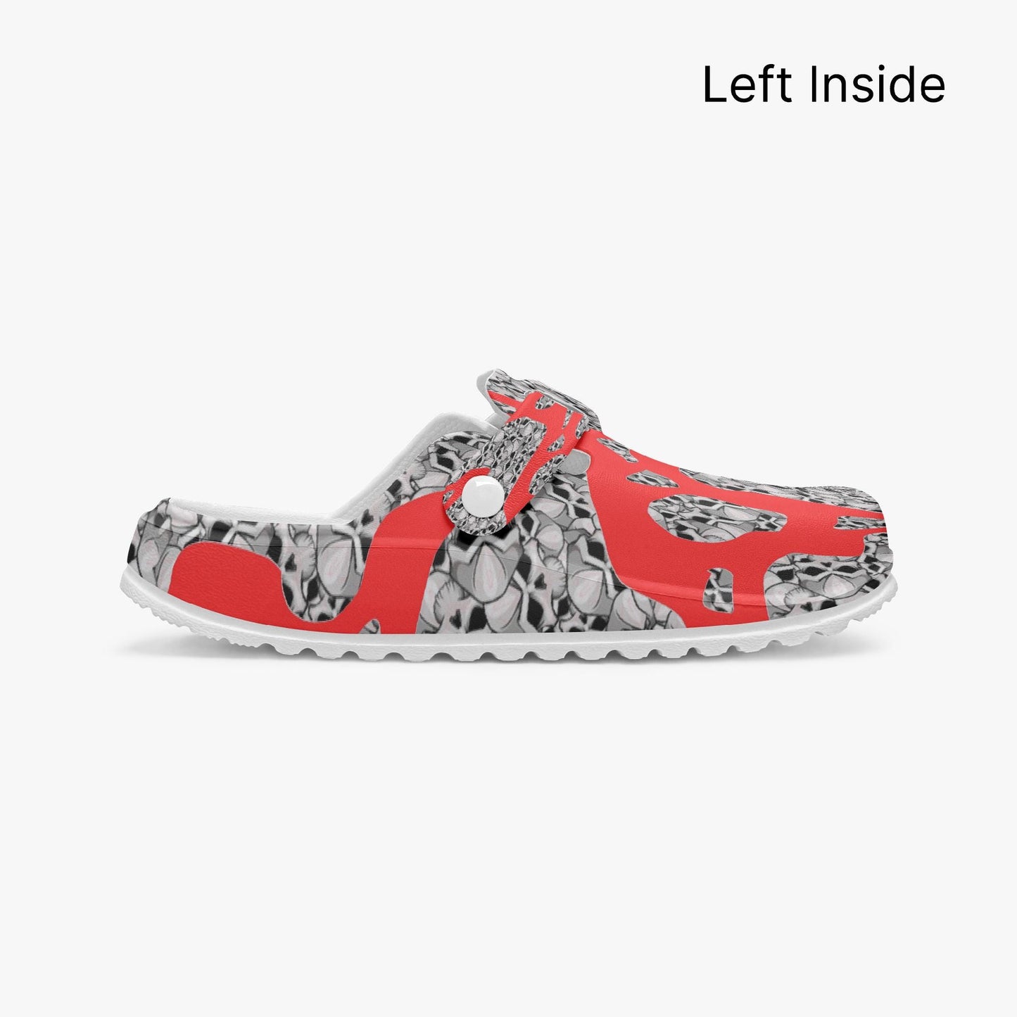 Skulls In Red EVA Nurse Clogs