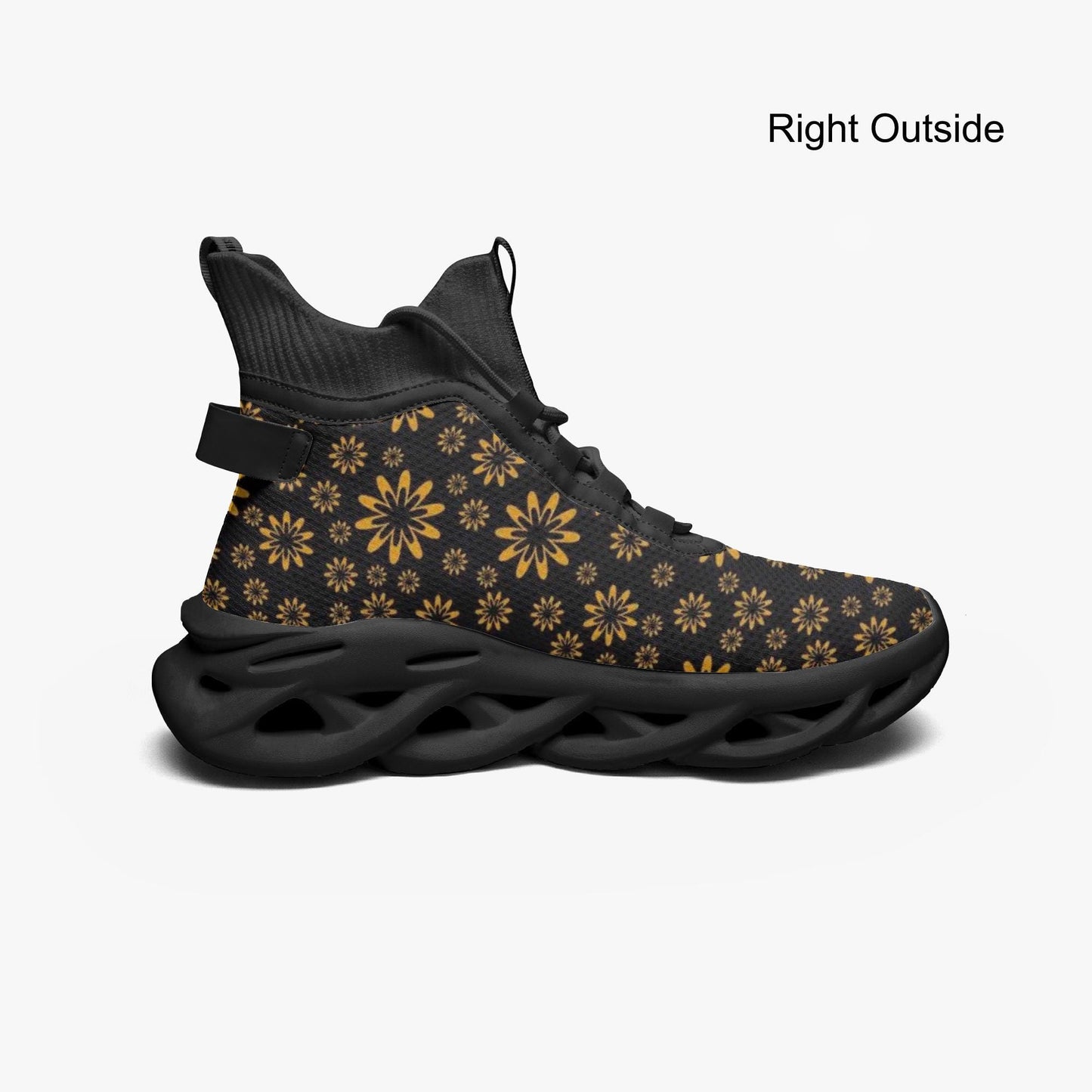 Flower Boomtelyah High-top Bounce Mesh Knit Sneakers