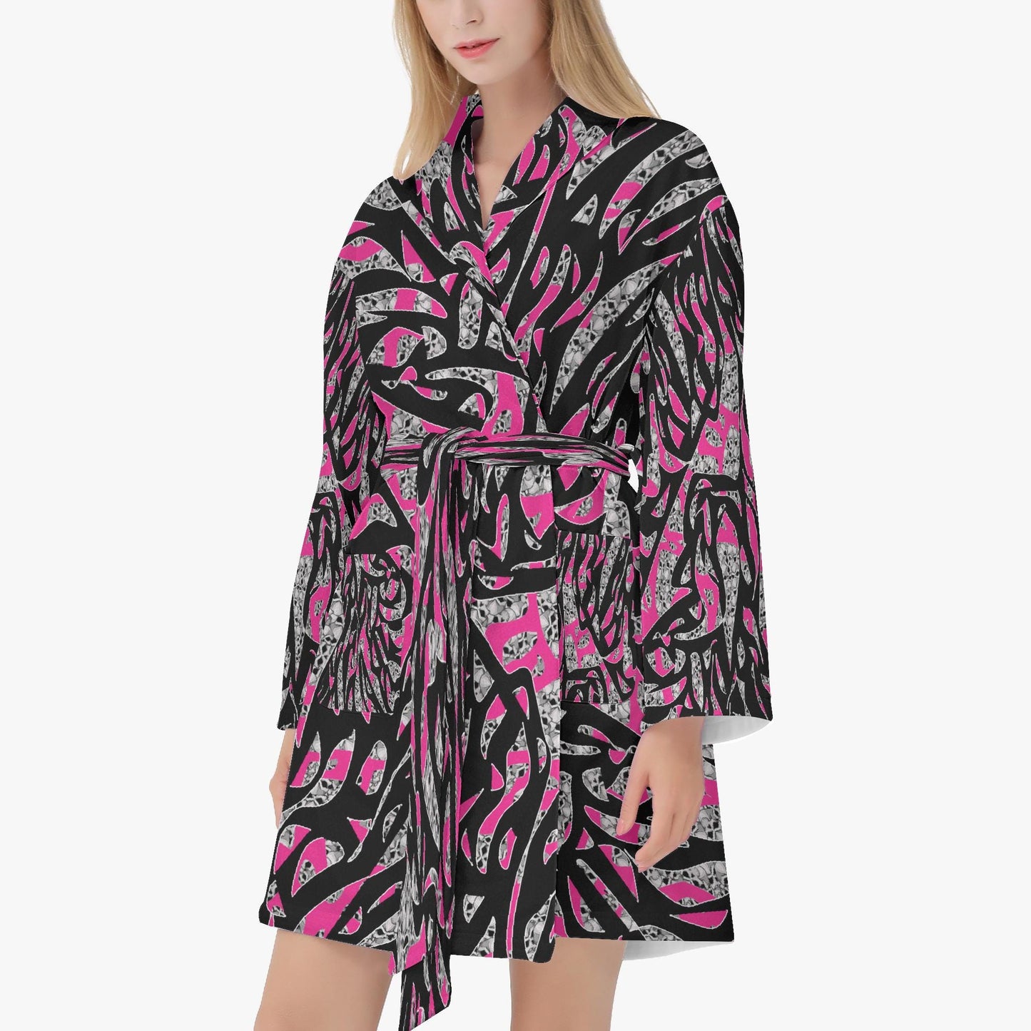 Skullfetti Women's Loose-fitting Bathrobe